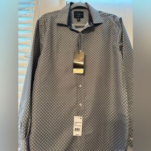 Brand new black and grey men’s shirt size medium brand “Calabrum London”